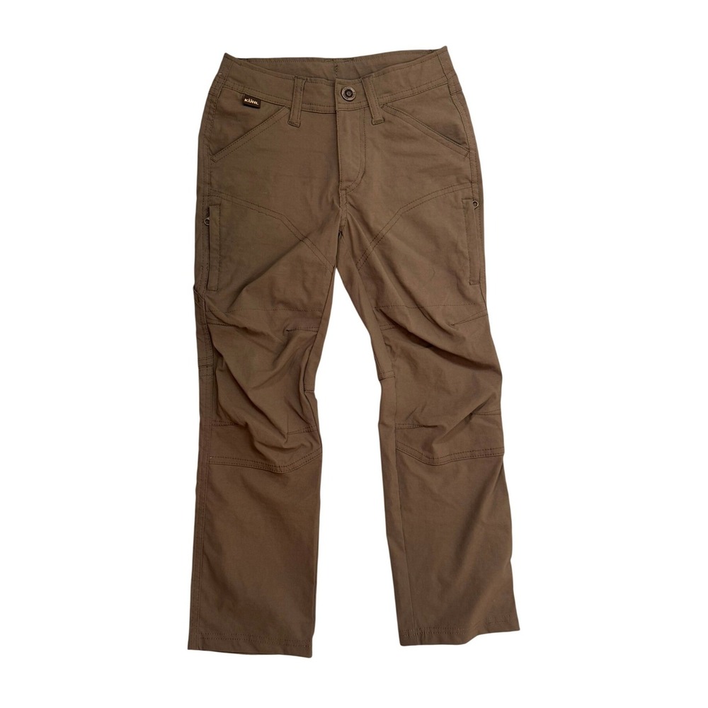 KUHL Kids Revolvr Pants XS Khaki Brown Hiking Outdoor Tactical Utility Straight